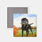 狩りド絵画ッグ磁石 マグネット (正面/裏面)