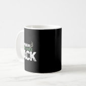 狩りニースおもしろいラック〔雄ジカの〕枝角ディアハンターユーモア コーヒーマグカップ (正面左)