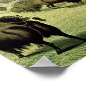 狩りバッファローカモフラージュ ポスター (角)