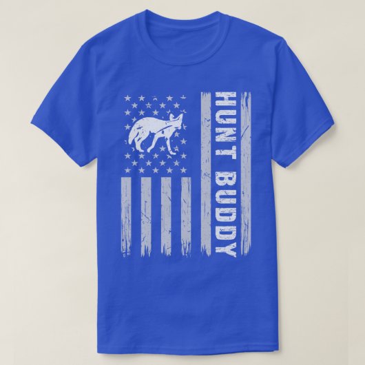 狩りバディ米国国旗USAコヨーテハンター Tシャツ (デザイン正面)