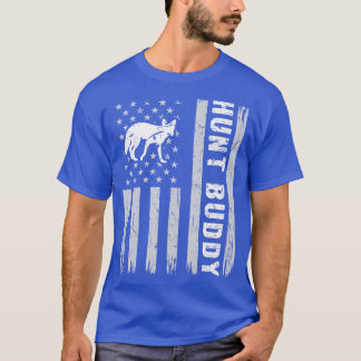 狩りバディ米国国旗USAコヨーテハンター Tシャツ