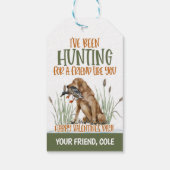 狩りバレンタインダックドッグメッセージカード ギフトタグ (裏面)