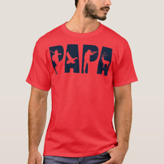 狩りパパファーザーおもしろいパパユーモアハ男性へスバン Tシャツ