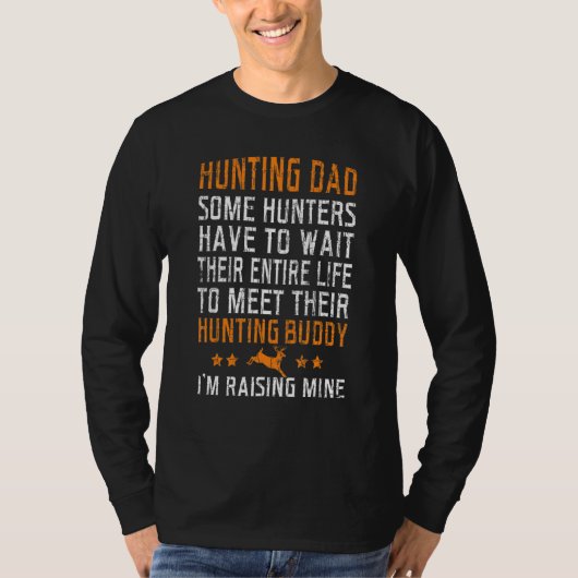 狩りパパ上昇バディハンター狩りグラフィック Tシャツ (正面)