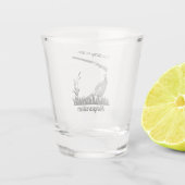 狩りパーソナライズされたはライフキジとショットガン ショットグラス (裏面)