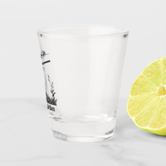 狩りパーソナライズされたはライフキジとショットガン ショットグラス (右)