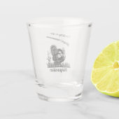 狩りパーソナライズされたはライフターキーとショットガン ショットグラス (裏面)