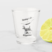 狩りパーソナライズされたはライフバックとアーチェリーボウ ショットグラス (正面)