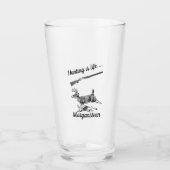 狩りパーソナライズされたはライフバックとショットガン タンブラーグラス (正面)