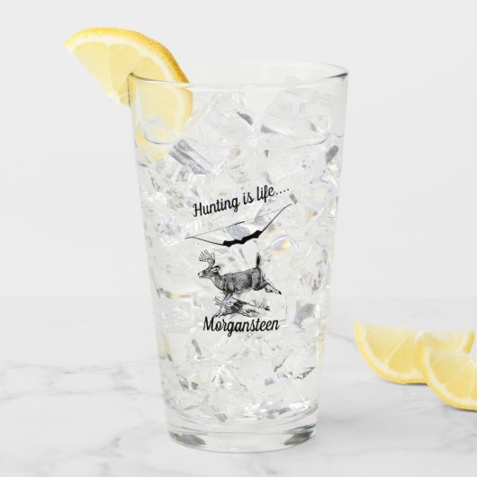 狩りパーソナライズされたはライフバック、アーチェリーボウ タンブラーグラス (アイス正面)