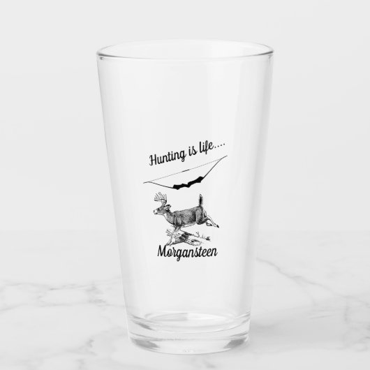 狩りパーソナライズされたはライフバック、アーチェリーボウ タンブラーグラス (正面)