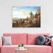 狩りパーティー(キャンバス上の油) キャンバスプリント (インサイチュ (リビング))