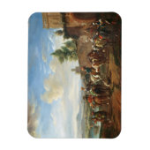 狩りパーティー(キャンバス上の油) マグネット (縦)