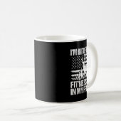 狩りフィットネスフィットネス鹿に凍え付いている コーヒーマグカップ (正面右)