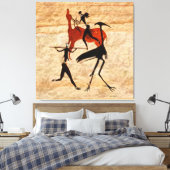 狩りブシュメン キャンバスプリント (インサイチュ (寝室))