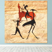 狩りブシュメン キャンバスプリント (インサイチュ (ウッドフロア))