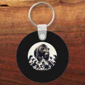 狩りベアレトロドッグベアーハウンド狩り キーホルダー (正面)