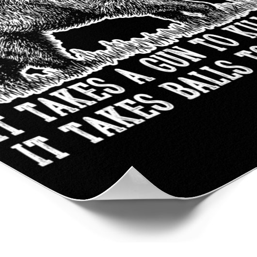 狩りホッグピグソスディア狩りそれはボールを取るフー ポスター (角)