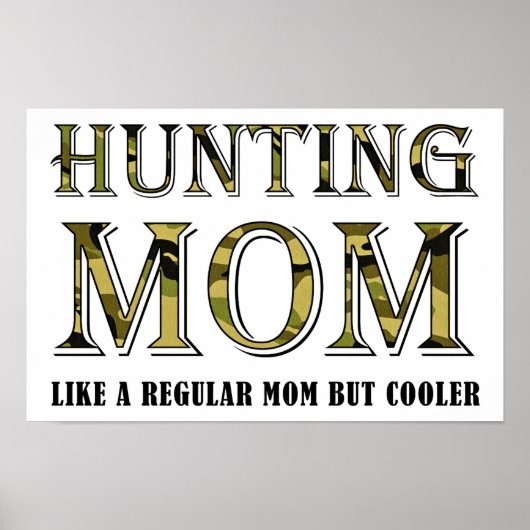 狩りママおもしろいポスター ポスター (正面)