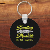 狩りムスキーマイカーディオおもしろいムスキー川魚 キーホルダー (正面)