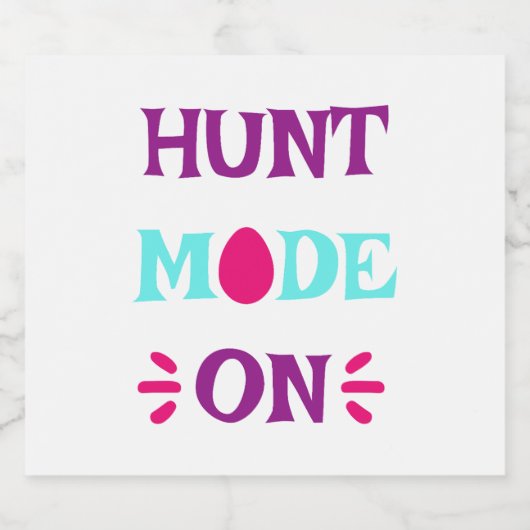 狩りモードオンおもしろい引用文ハッピーイースターサンデーエッグ ビールラベル (シングルラベル)