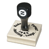 狩りロッジダックロゴ画像ラバースタンプ ラバースタンプ (スタンプ)