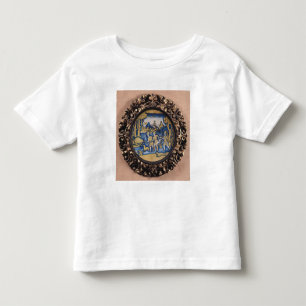 狩り場面と飾られるプレート トドラーTシャツ