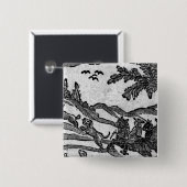狩り場面の眺め、から 缶バッジ (正面&裏面)