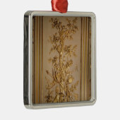 狩り場面、食事からの木製のpanelling メタルオーナメント (右)