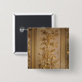 狩り場面、食事からの木製のpanelling 缶バッジ (正面&裏面)