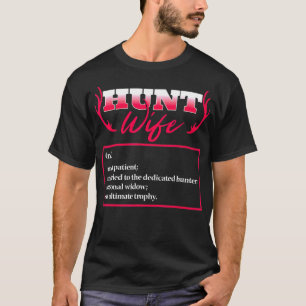 狩り妻の定義アウトドアハンターワイルドライフマーリ Tシャツ