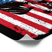 狩り射手アメリカ国旗のブーン打ち ポスター (角)