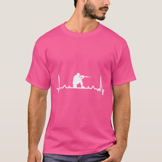狩り射撃、 発砲ハンターベアーディアー狩りハンター Tシャツ (正面)