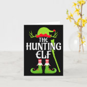 狩り小妖精や小人マッチングファミリーグループクリスマスパーティー カード (黄色い花)