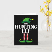 狩り小妖精や小人マッチングファミリーグループクリスマスパーティー カード (黄色い花)