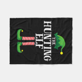 狩り小妖精や小人マッチングファミリーグループクリスマスパーティー フリースブランケット (正面(横))