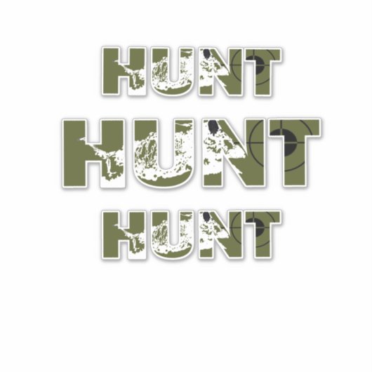 狩り引用文ことわざ狩りハンター恋人 シール (正面)