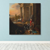 狩り後，ヤンBaptist Weenix, c.1656 キャンバスプリント (インサイチュ (ウッドフロア))