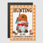 狩り格言とリトルレッドトラックビニールマグネット マグネット招待状 (正面/裏面)