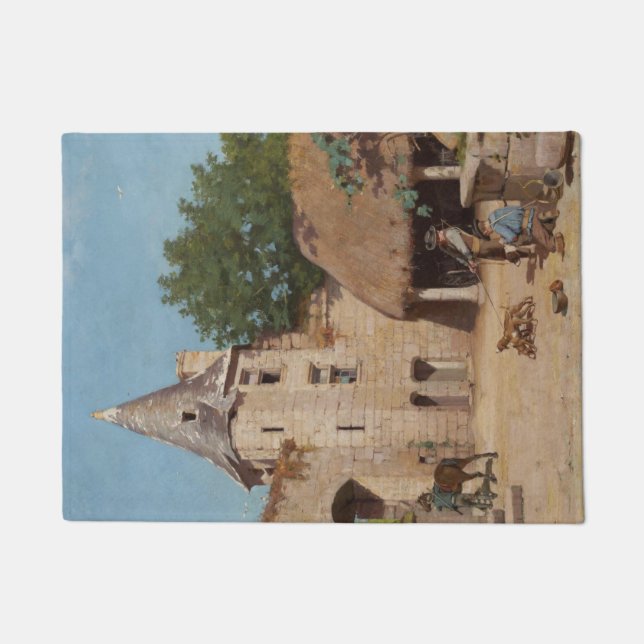 狩り準備（中世シーン） ドアマット (正面)