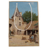 狩り準備(中世シーン) ミディアムペーパーバッグ (正面)