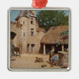 狩り準備（中世シーン） メタルオーナメント