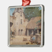 狩り準備（中世シーン） メタルオーナメント (左)