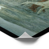 狩り犬と男性登山aツリー ポスター (角)