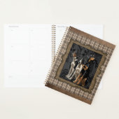 狩り犬の上のプレイド プランナー手帳 (ディスプレー)