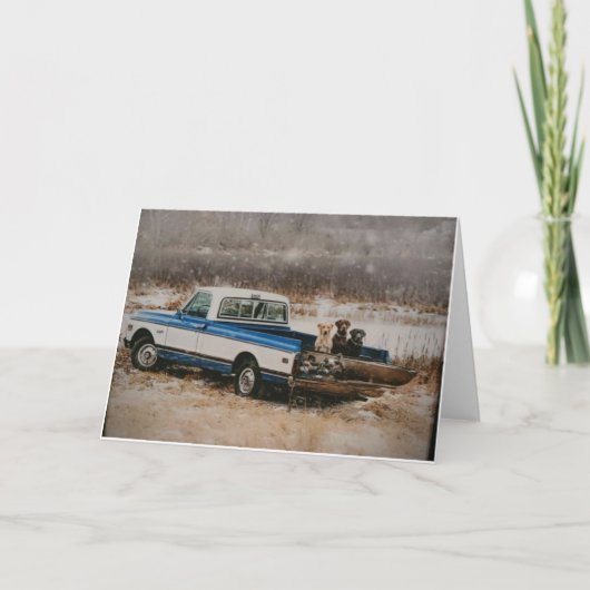 狩り犬、カ空白のード、アヒル サンキューカード (正面)