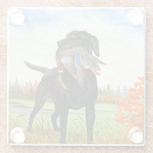 狩り犬 ガラスコースター (裏面)