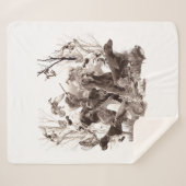 狩り犬、ガンドッグ、狩りシーズン木壁Ar シェルパブランケット (正面(横))