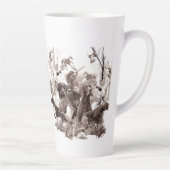 狩り犬，ガンドッグ，狩りシーズンTシャツお尻 カフェラテマグ (右)