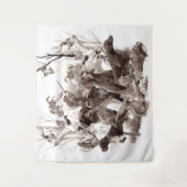 狩り犬，ガンドッグ，狩りシーズンTシャツトロ タペストリー (正面)